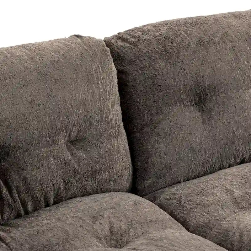 84 Upholstered 3-Seater Sofa with Memory Foam & Comfort Pillows