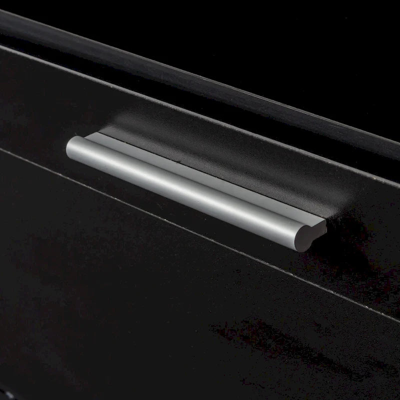 Black 70.87 TV Stand with 3 Open Storage Spaces and 3 Drawers for Living Room