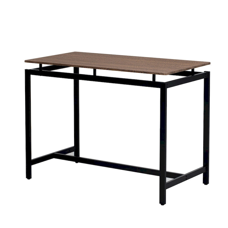 5-Piece Industrial Bar Table Set with Rectangular Table & 4 Chairs