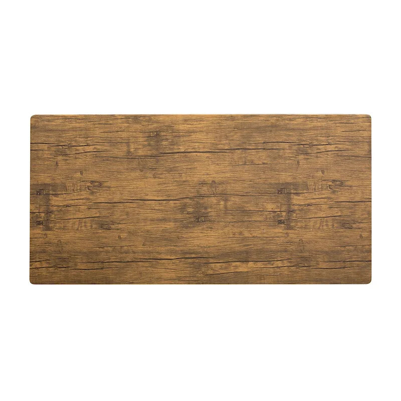 5-Piece Industrial Bar Table Set with Rectangular Table & 4 Chairs