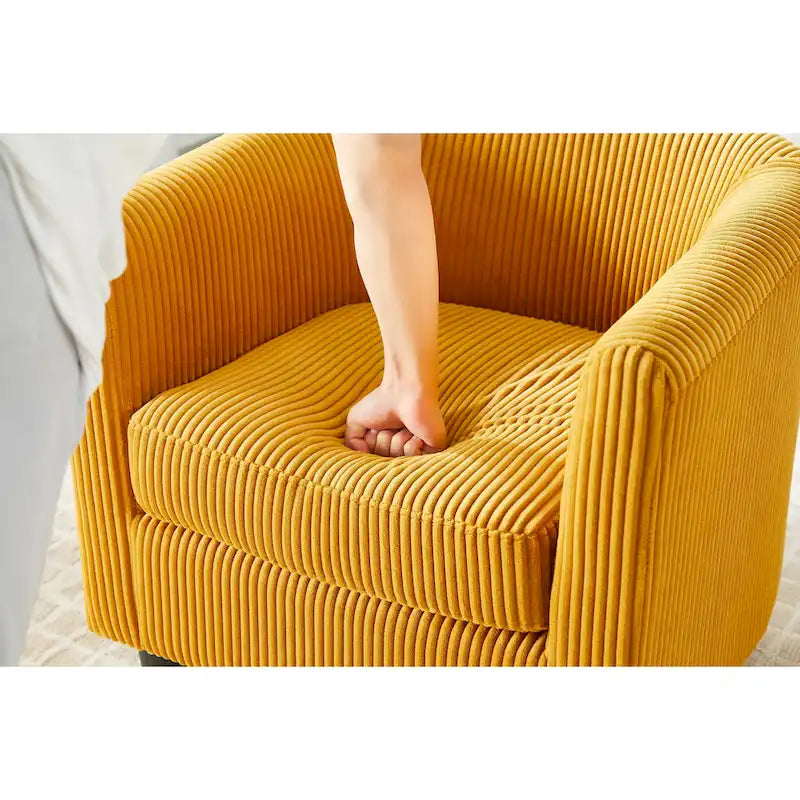 26.38 Corduroy Arm Chair with Ottoman