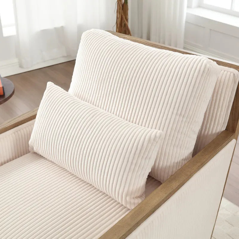 Modern 26.77 Upholstered 360 Swivel Barrel Chair with Sturdy Hardwood Frame for Living Room