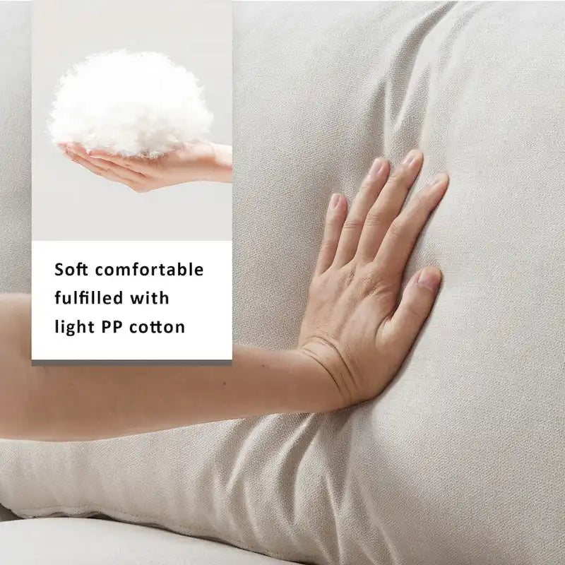 100.4 L-Shaped Polyester Sectional Sofa with 4-Seat Convertible Couch and Ottoman & Pocket Spring Cushions (300lb Capacity)