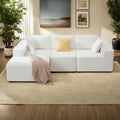 103 Fabric Modular Sectional Sofa with Deep Seats, L-Shaped Cloud Couch and Chaise, No Assembly Required