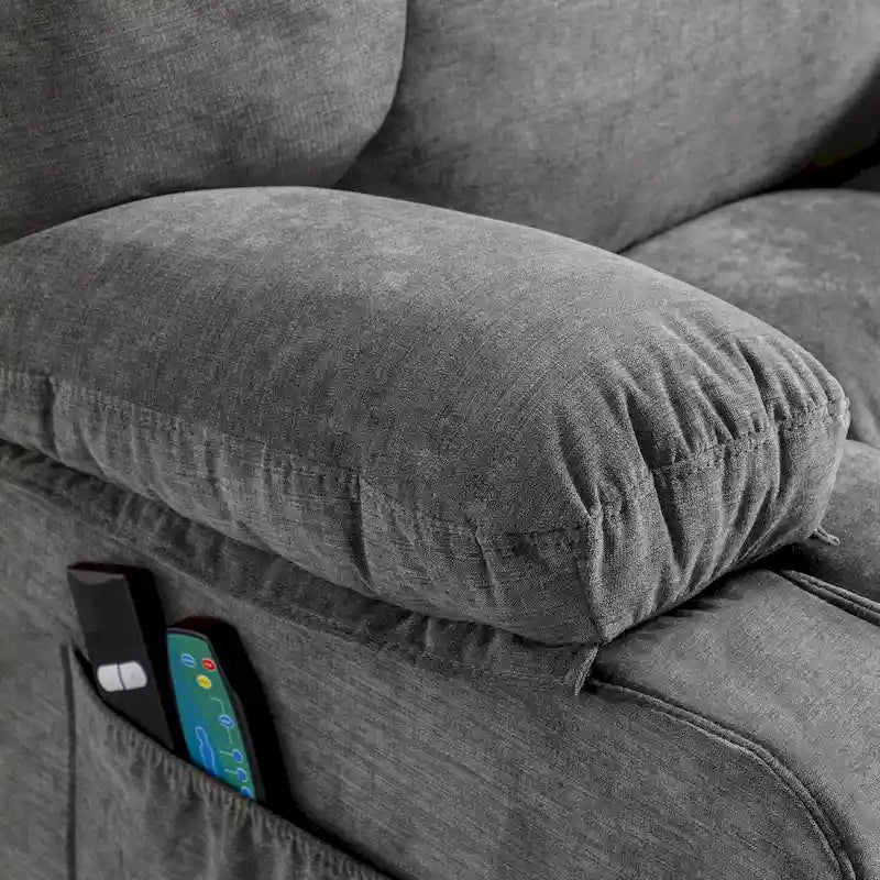 Blue Power Lift Recliner with Heat, Massage & USB Ports