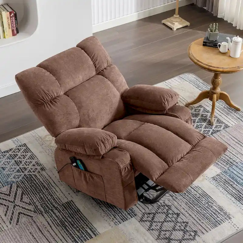 Blue Power Lift Recliner with Heat, Massage & USB Ports