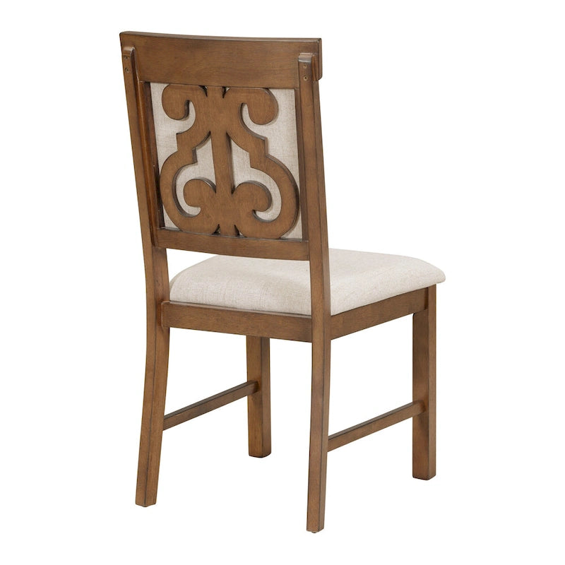 5-Piece Wooden Dining Table Set with Extendable Table & 4 Chairs