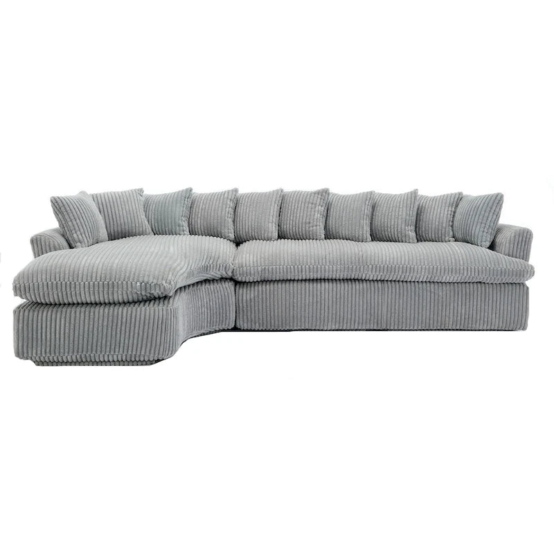 127 Large Sectional Sofa,Modular L Shaped Left Sofa,Corduroy Fabric