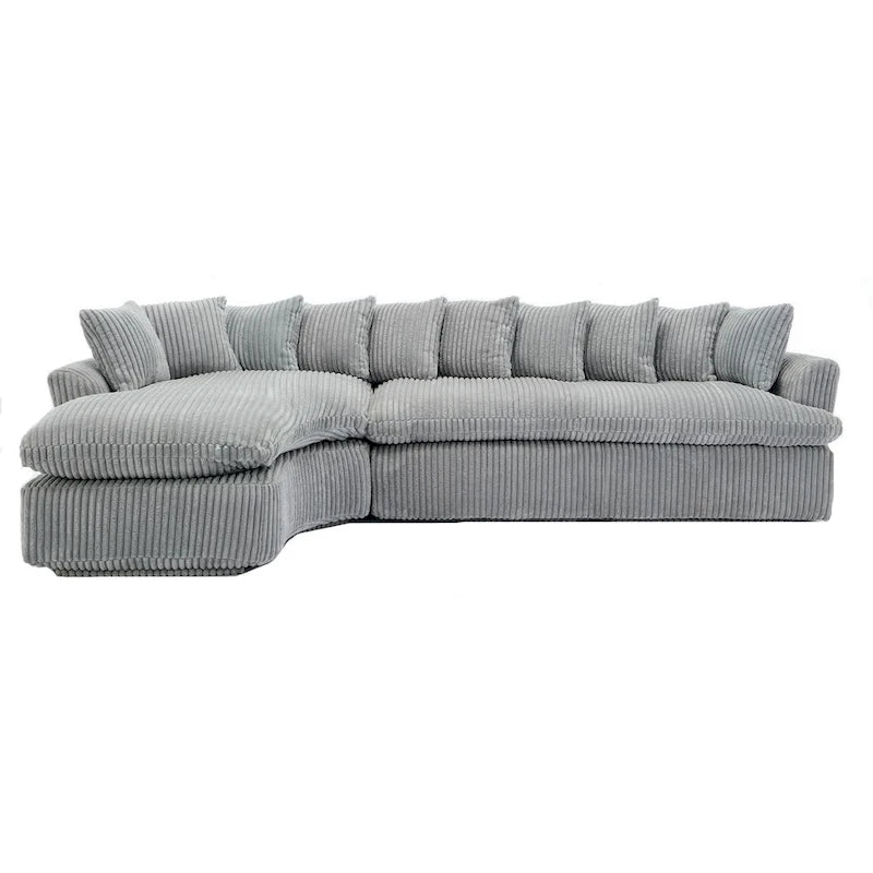 127 Large Sectional Sofa,Modular L Shaped Left Sofa,Corduroy Fabric