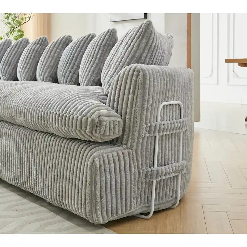 127 Large Sectional Sofa,Modular L Shaped Left Sofa,Corduroy Fabric