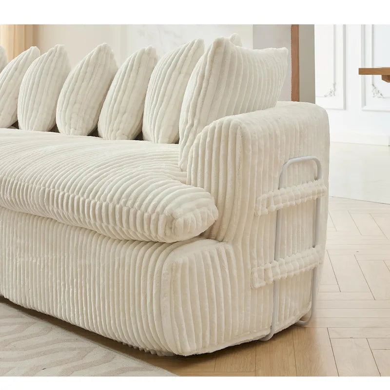 127 Large Sectional Sofa,Modular L Shaped Left Sofa,Corduroy Fabric