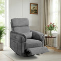 EROMMY Power Swivel Rocker Recliner Chair with Adjustable Headrest and Armrests, USB & Type-C Charging, Nursery Glider Recliner