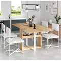 Extendable Dining Table Set for 4Modern Compact Dining Set w/Foldable Dining Table