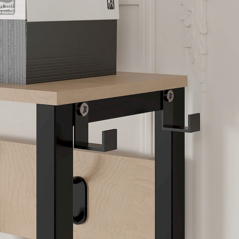 Javlergo Hall Tree for Entryway, Coat Rack with Bench Shoe Storage, 5-in-1 Entryway Bench Coat Rack with 9 Hooks