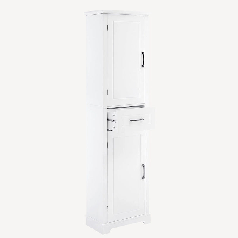 Tall Freestanding Bathroom Storage Cabinet with 2 Doors and 1 Drawer
