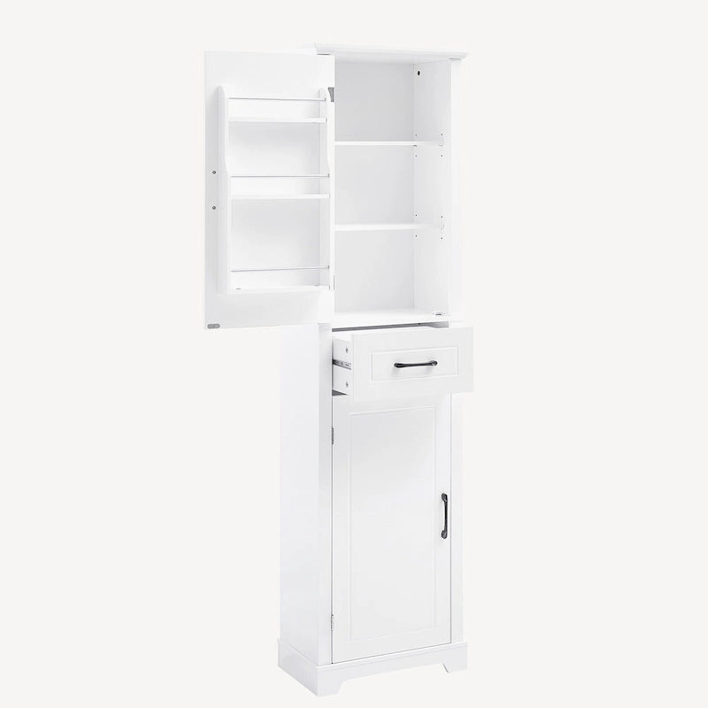 Tall Freestanding Bathroom Storage Cabinet with 2 Doors and 1 Drawer