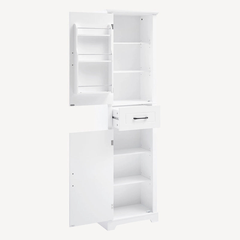 Tall Freestanding Bathroom Storage Cabinet with 2 Doors and 1 Drawer