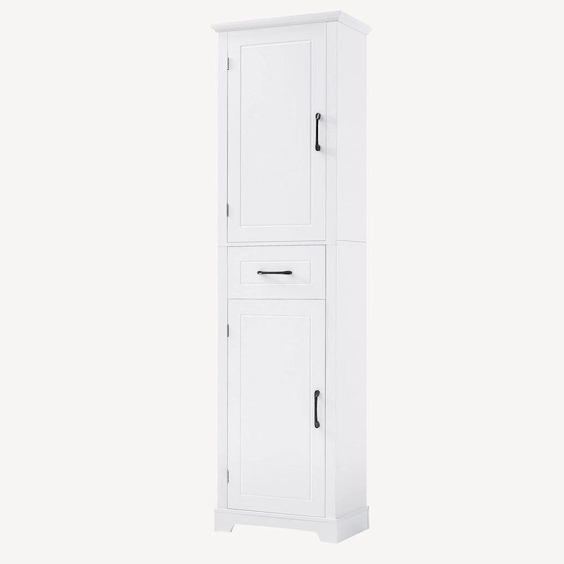 Tall Freestanding Bathroom Storage Cabinet with 2 Doors and 1 Drawer
