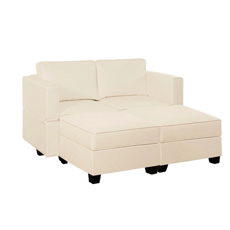 Modular Convertible Sectional Sofa Bed Sleeper Loveseat Couch