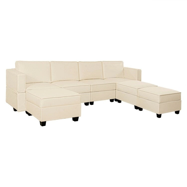 Modular Convertible Sectional Sofa Bed Sleeper Loveseat Couch