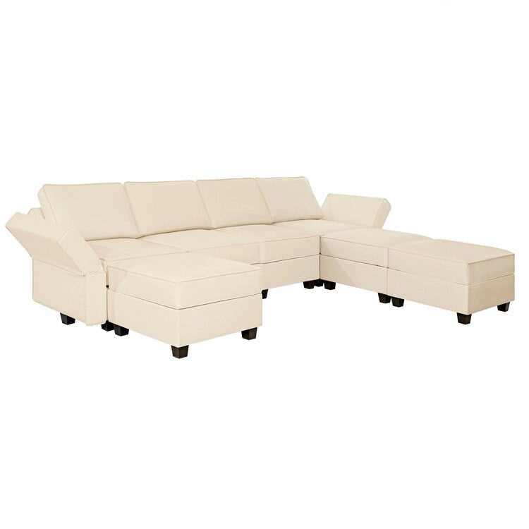 Modular Convertible Sectional Sofa Bed Sleeper Loveseat Couch
