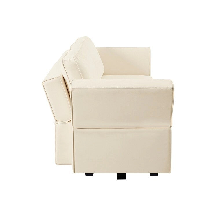 Modular Convertible Sectional Sofa Bed Sleeper Loveseat Couch