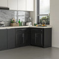 Efficient Corner Kitchen Cabinet L-Shape Kitchen Island: Ample Storage with Smooth - sliding Drawers,UV Countertop