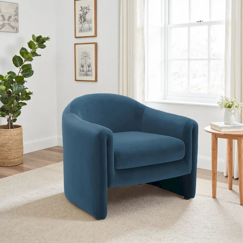 Modern Barrel Upholstered Accent Chair