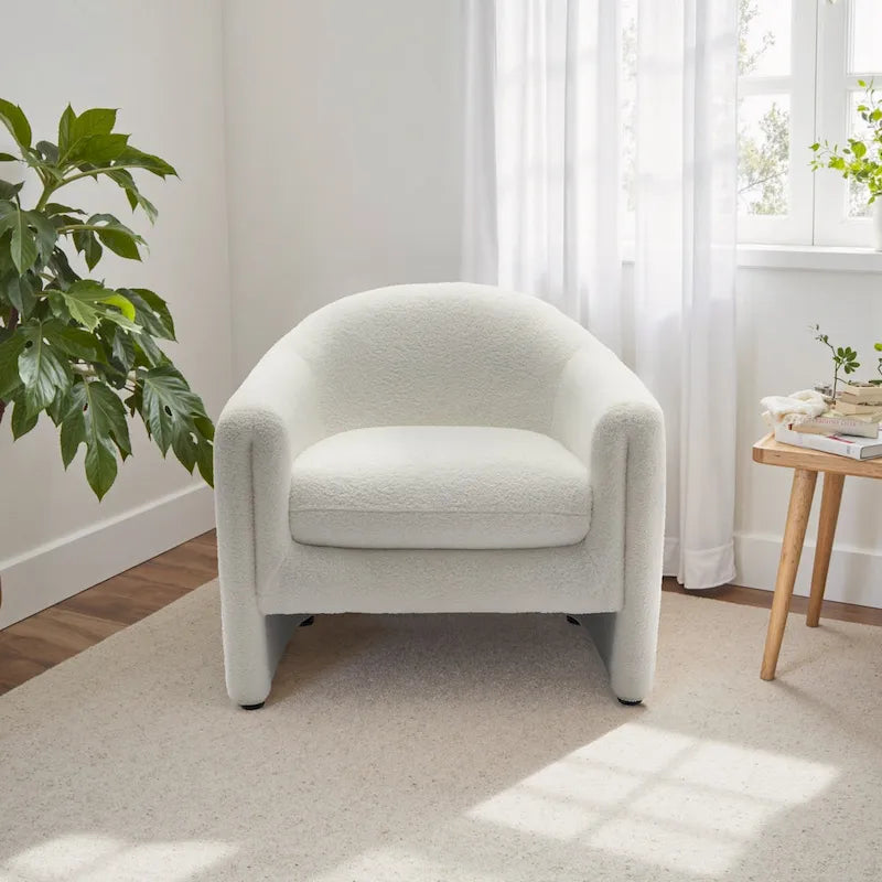 Modern Barrel Upholstered Accent Chair