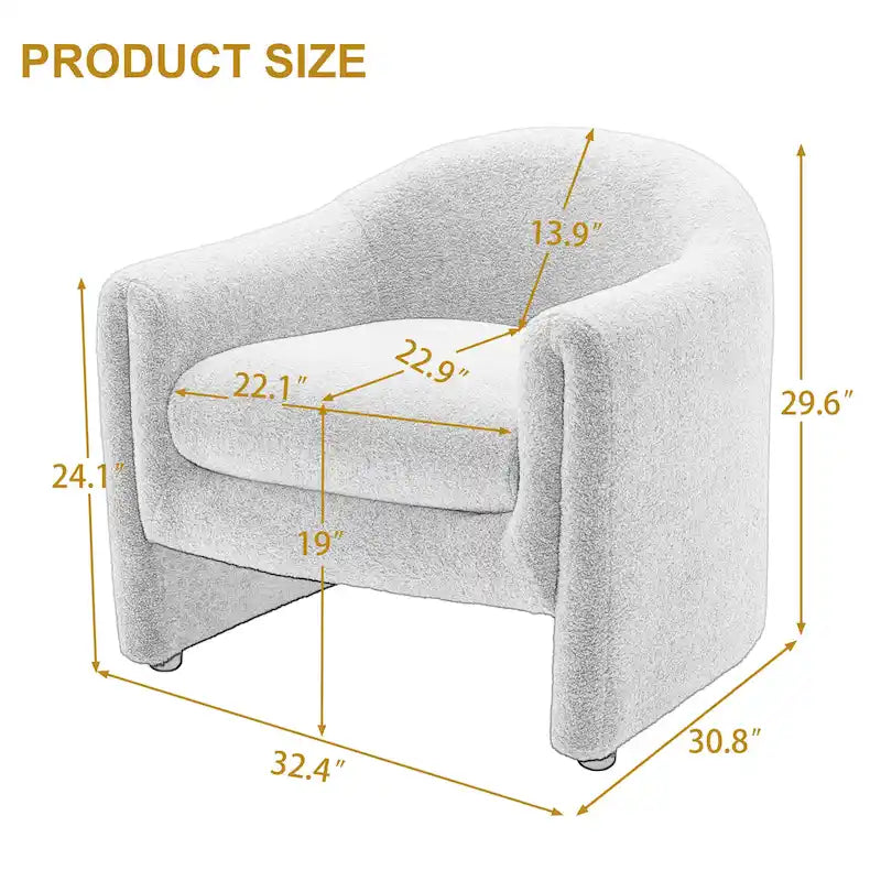 Modern Barrel Upholstered Accent Chair
