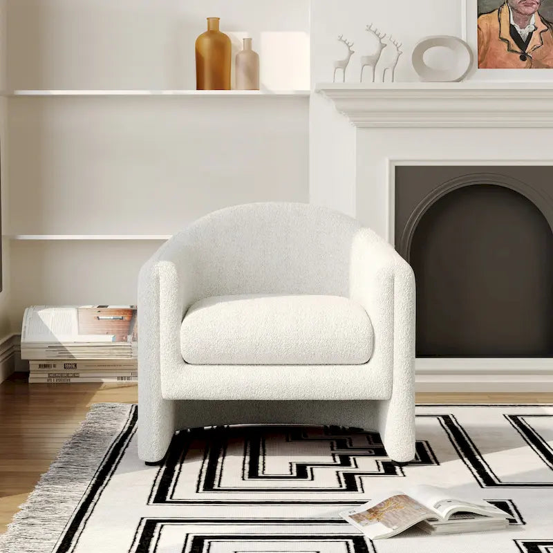 Modern Barrel Upholstered Accent Chair