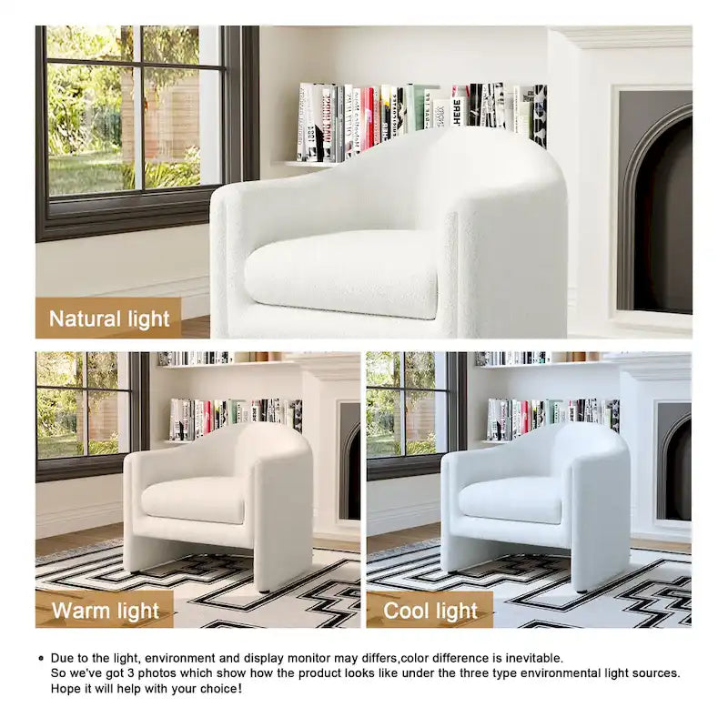 Modern Barrel Upholstered Accent Chair