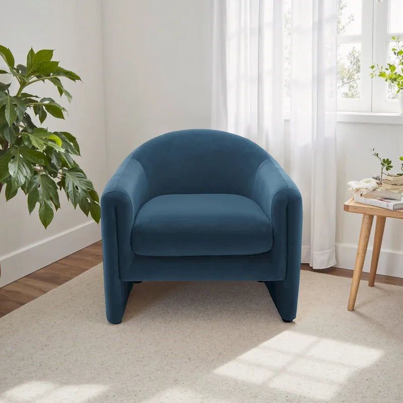 Modern Barrel Upholstered Accent Chair