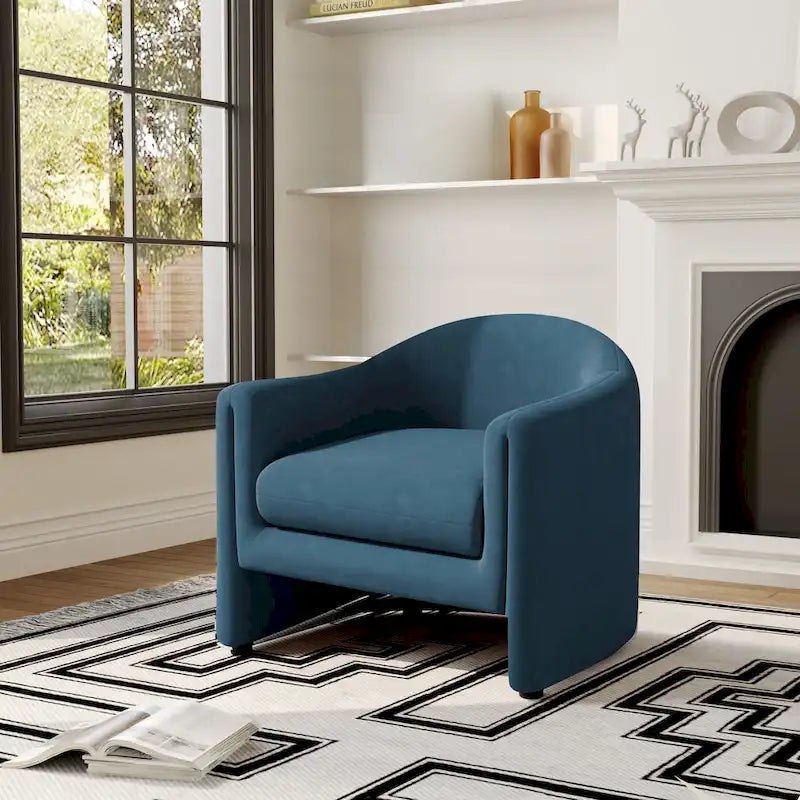 Modern Barrel Upholstered Accent Chair