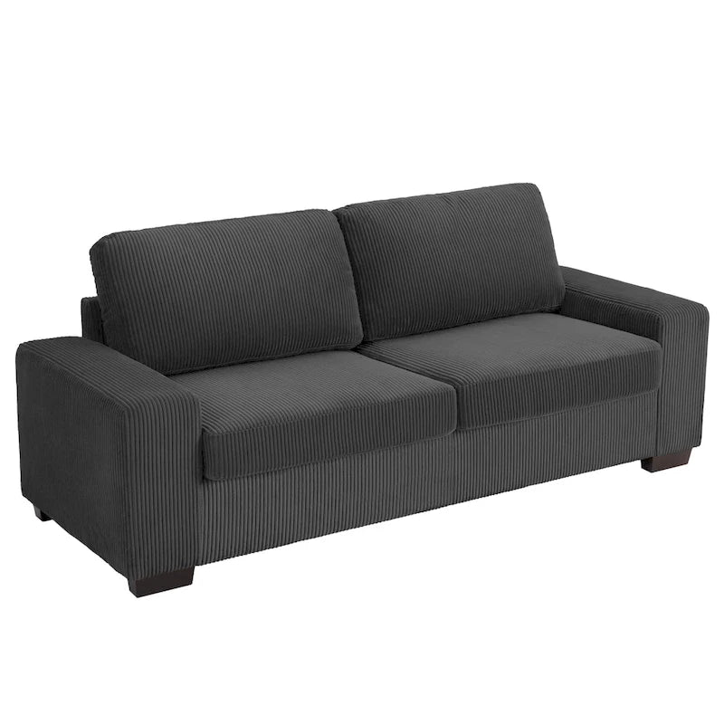 Classic Corduroy Sofa Couch 2-Seater Upholstered Couch