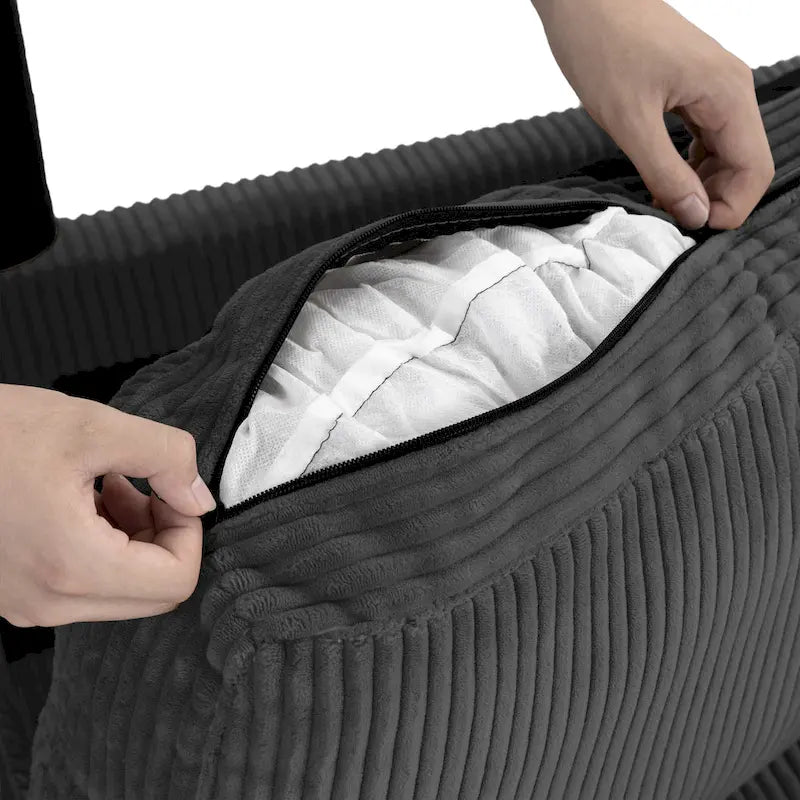 Classic Corduroy Sofa Couch 2-Seater Upholstered Couch