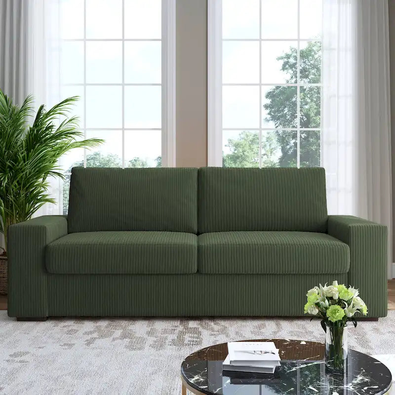 Classic Corduroy Sofa Couch 2-Seater Upholstered Couch