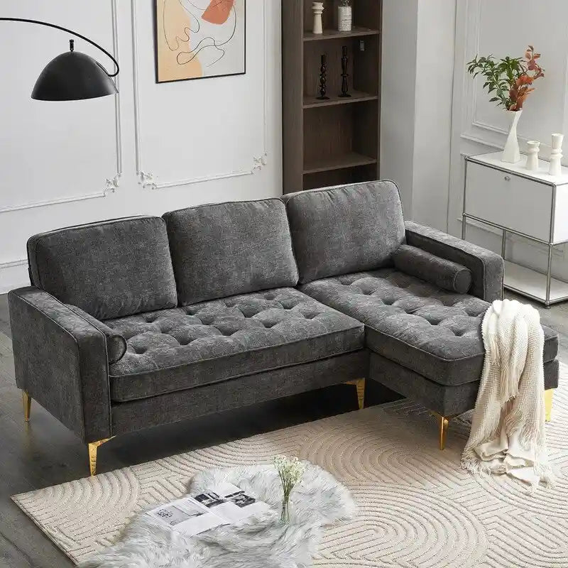 3-Seater Golden Tripod Legs Indoor Modular Sofa