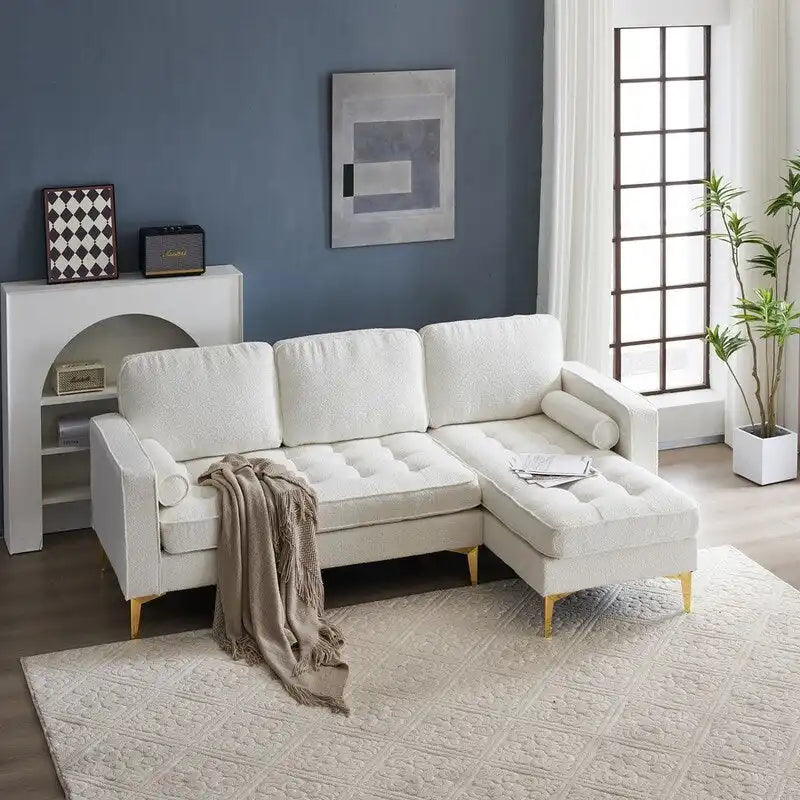 3-Seater Golden Tripod Legs Indoor Modular Sofa