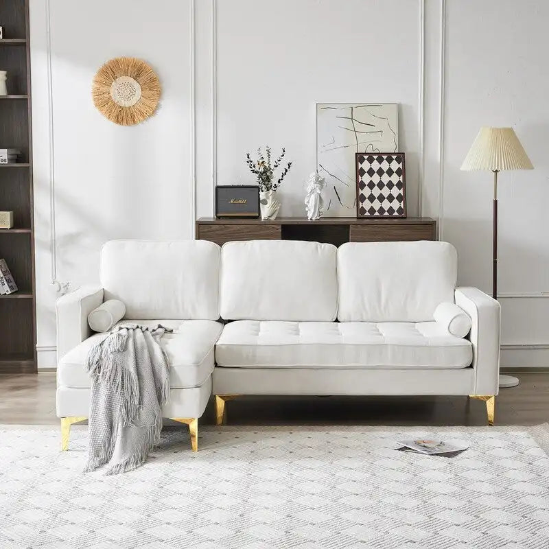 3-Seater Golden Tripod Legs Indoor Modular Sofa