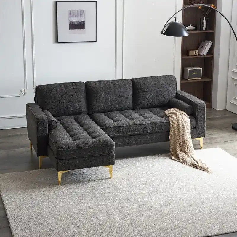 3-Seater Golden Tripod Legs Indoor Modular Sofa