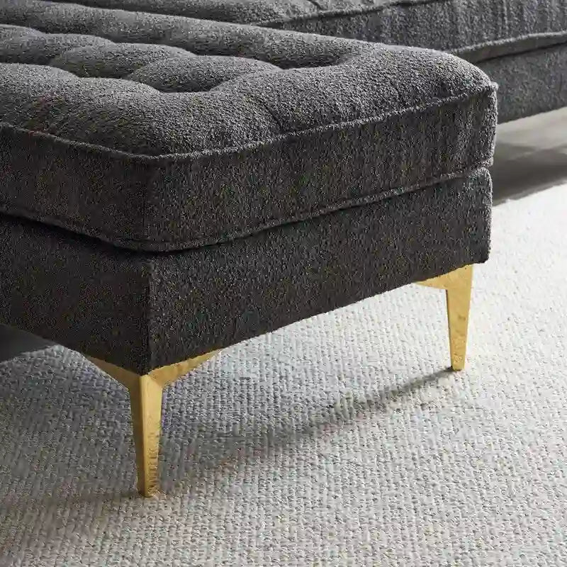 3-Seater Golden Tripod Legs Indoor Modular Sofa