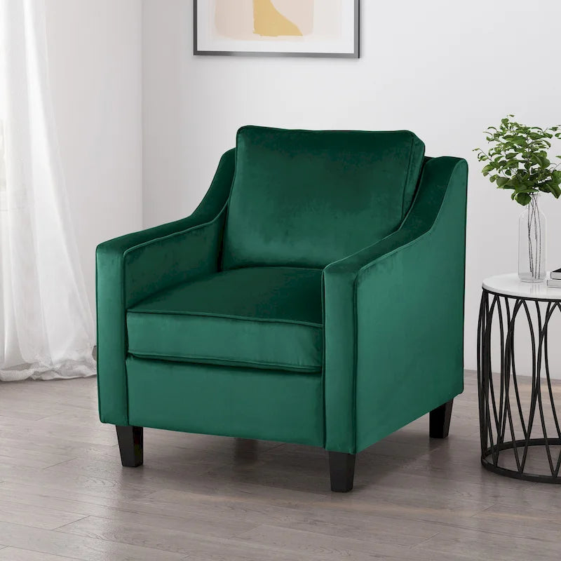 Milo Contemporary Velvet Club Chair by Christopher Knight Home - 30.75 W x 33.50 L x 33.75 H