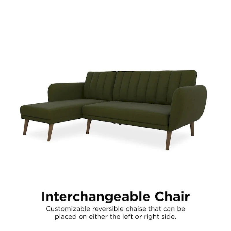 The Novogratz Brittany Sectional Futon Sofa