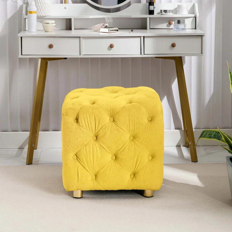 Soft Foot Stool,Dressing Makeup Chair,Upholstered Ottoman