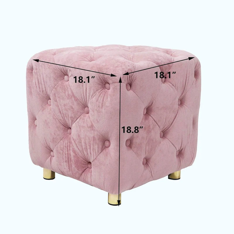 Soft Foot Stool,Dressing Makeup Chair,Upholstered Ottoman