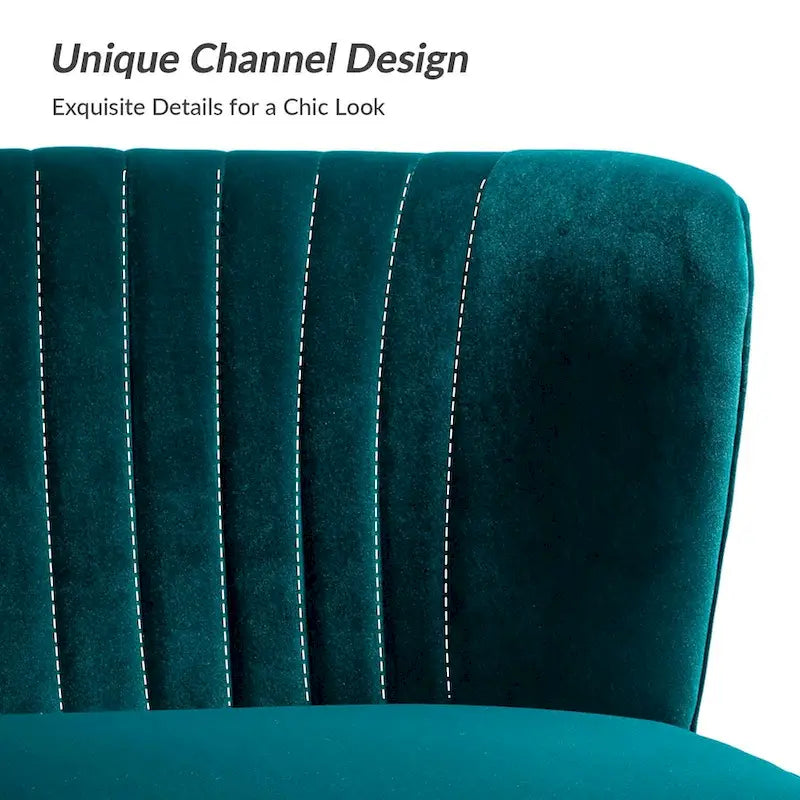 Delicia 3 Piece High-Quality Velvet Fabric Living Room Set with Sturdy Legs by HULALA HOME