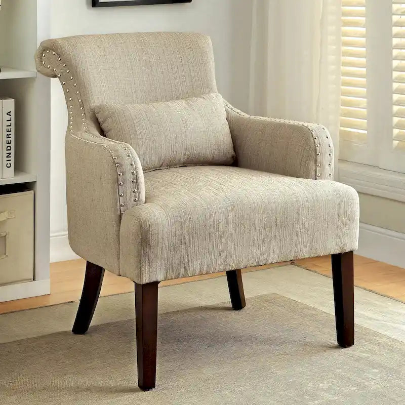 Nyer Contemporary Fabric Upholstered Accent Chair by Furniture of America