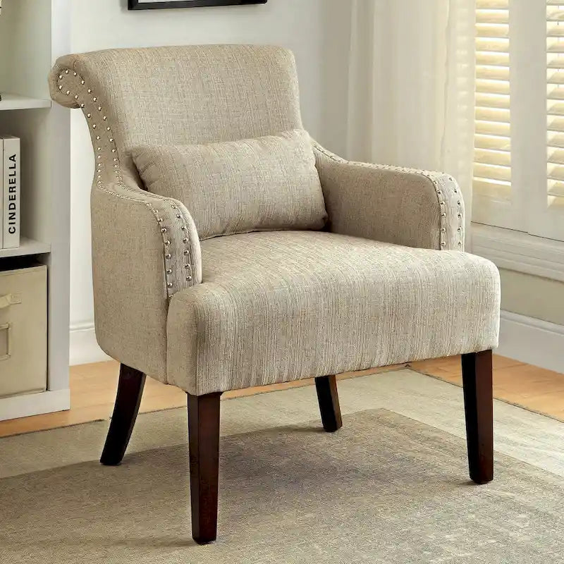 Nyer Contemporary Fabric Upholstered Accent Chair by Furniture of America