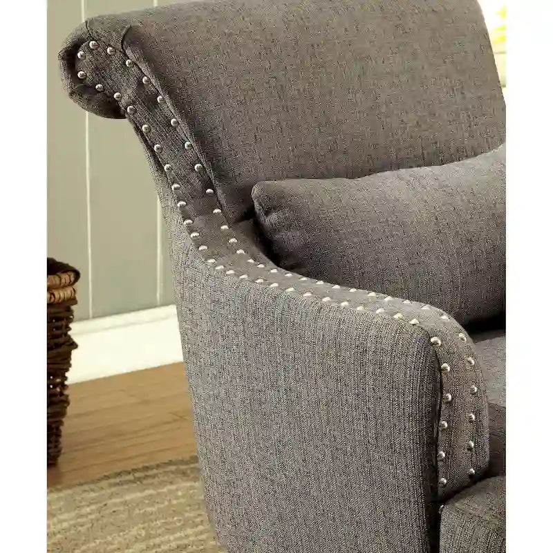 Nyer Contemporary Fabric Upholstered Accent Chair by Furniture of America